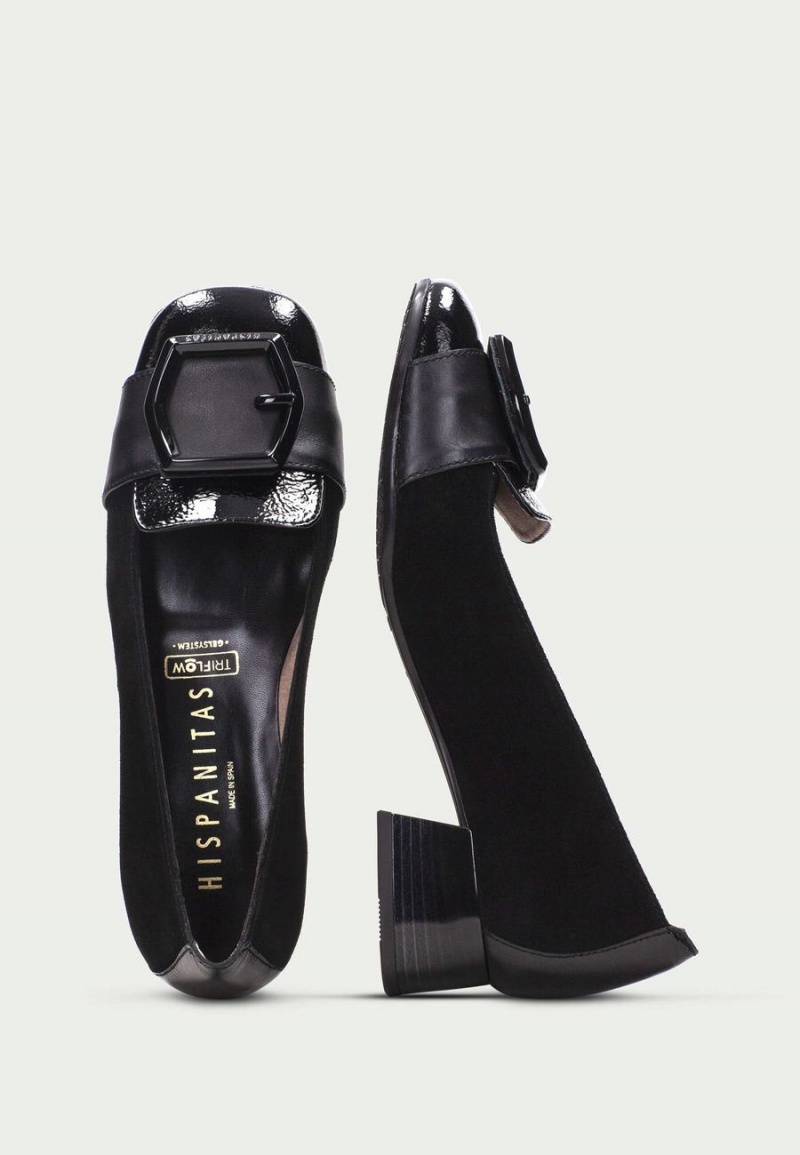 Baleriny Damskie Hispanitas Manila Czarne | ULN466MB