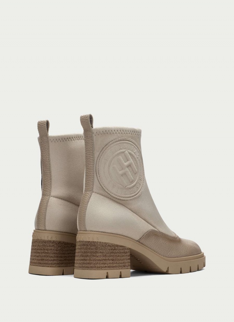 Botki Damskie Hispanitas Everest Białe | QJG4824VR