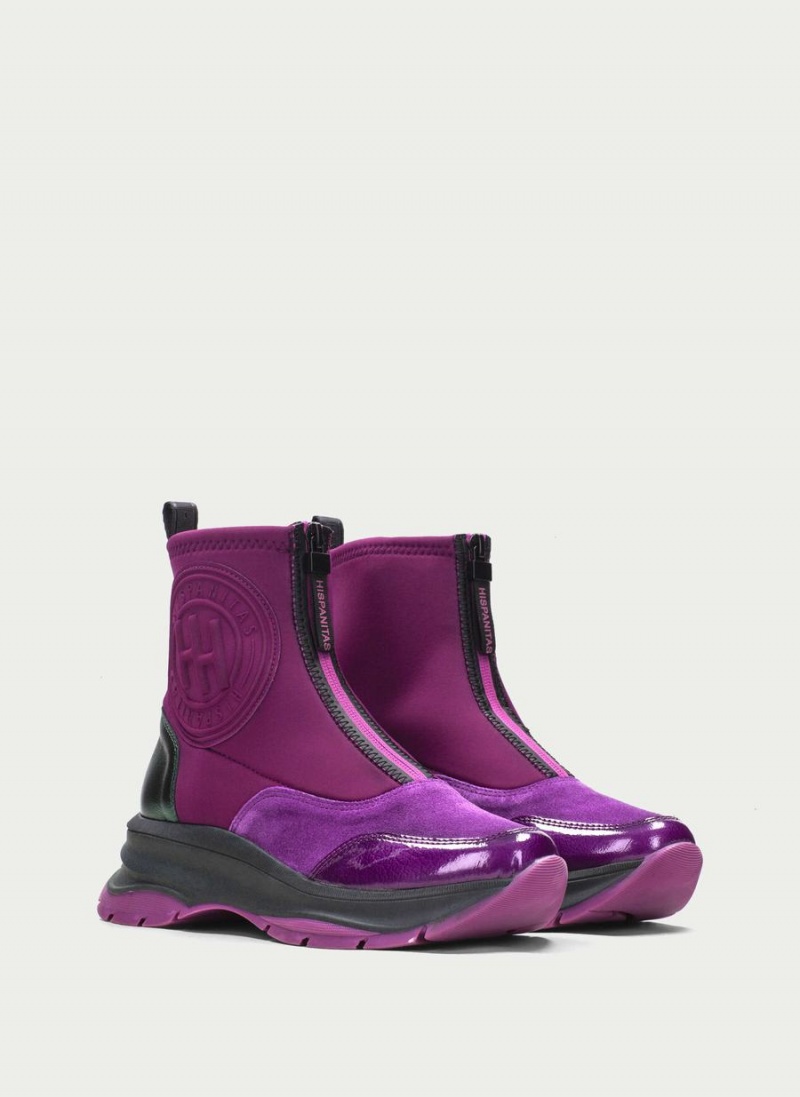 Botki Sport Damskie Hispanitas Alaska Fioletowe | PJK5231HS