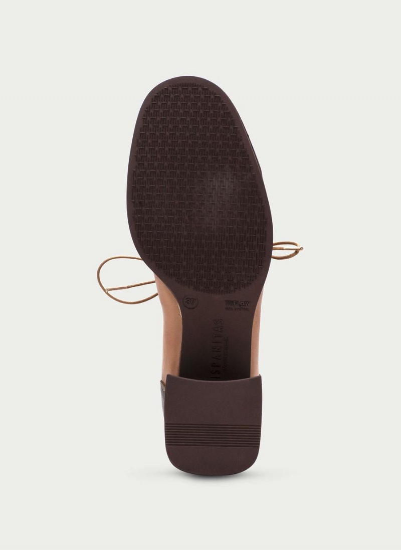 Buty Derby Damskie Hispanitas Charlize Brązowe Białe | REJ6341PG