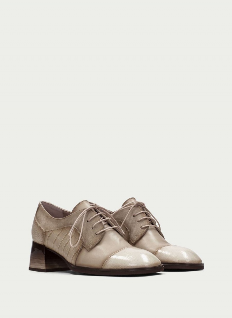 Buty Derby Damskie Hispanitas Charlize Białe | EQZ1329UR