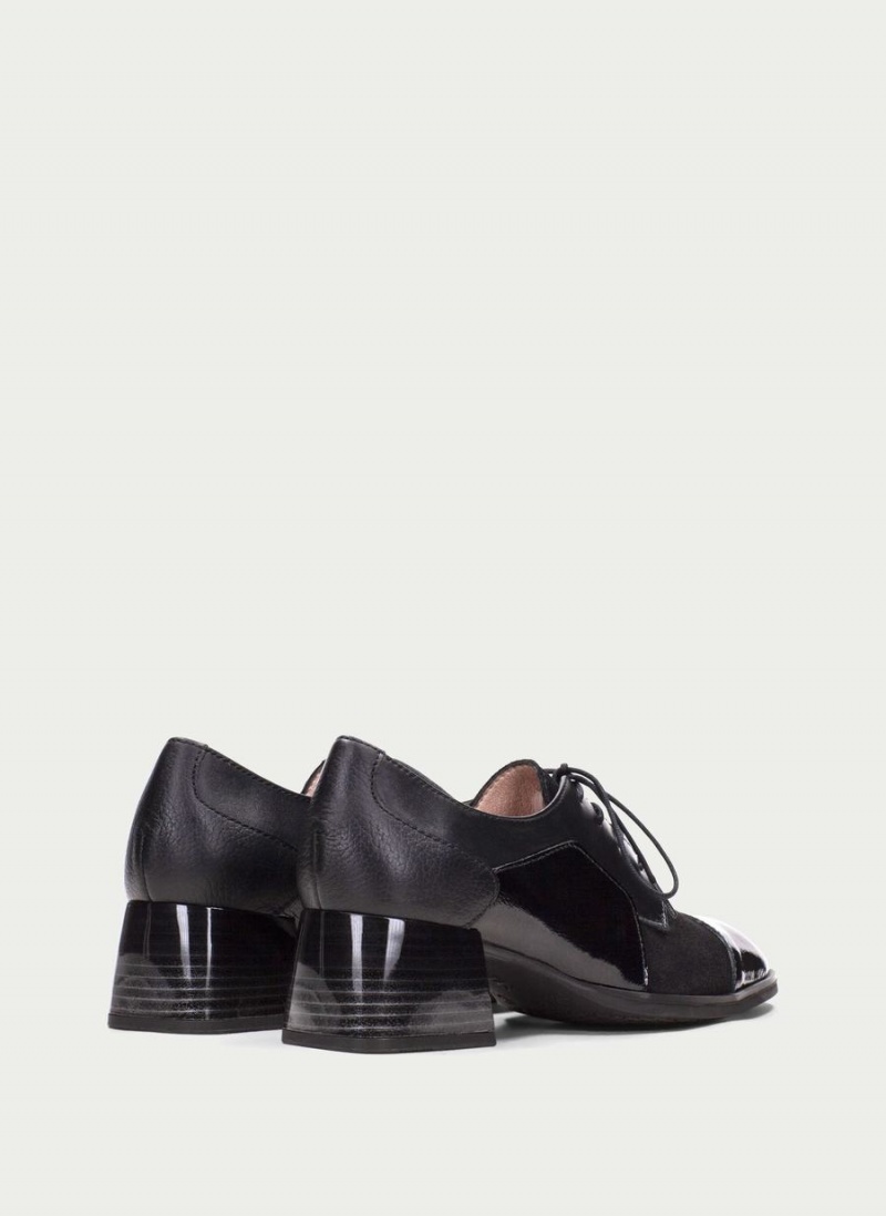 Buty Derby Damskie Hispanitas Charlize Czarne | UZI8529NB