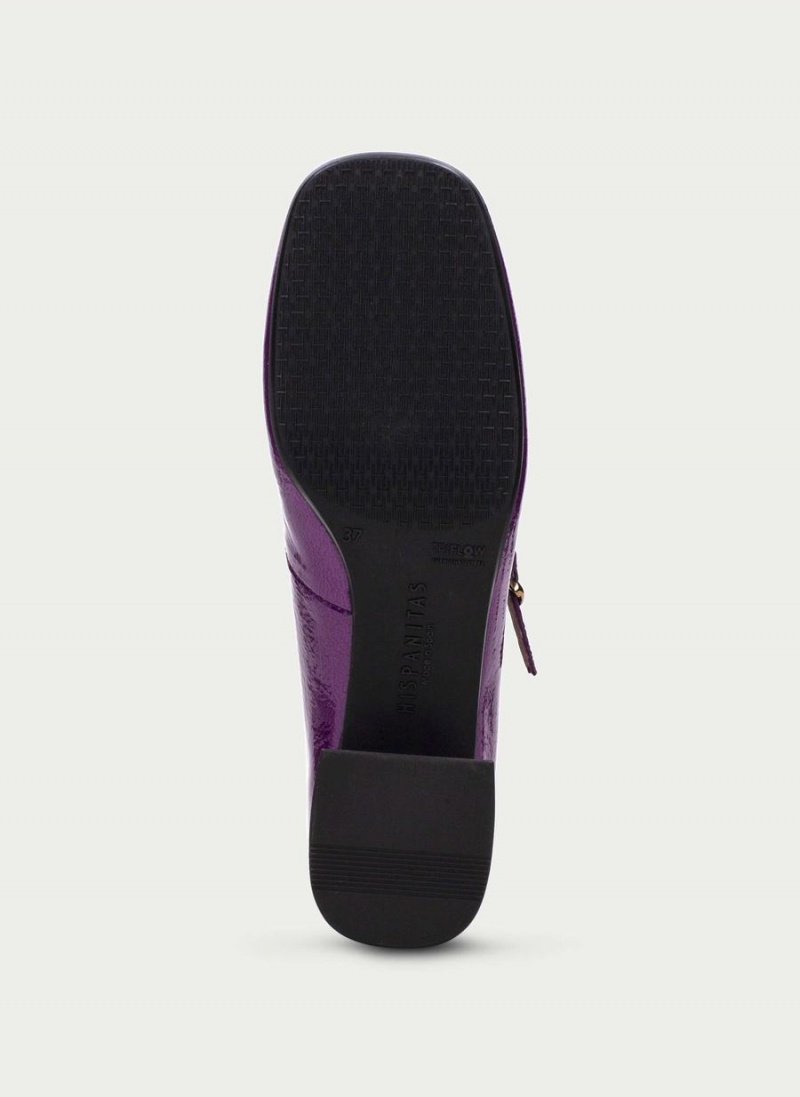 Buty Mary Jane Damskie Hispanitas Manila Fioletowe | LNF1699FO