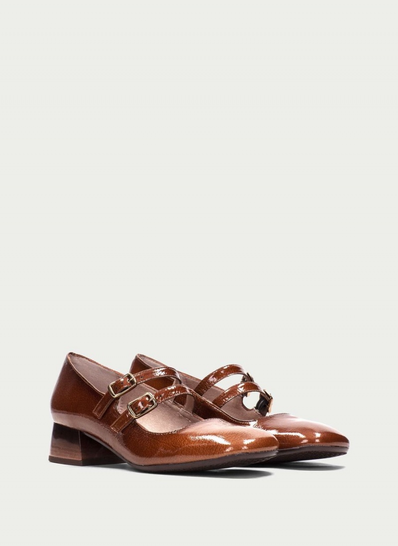 Buty Mary Jane Damskie Hispanitas Manila Ciemny Brązowe | XQS5451PJ