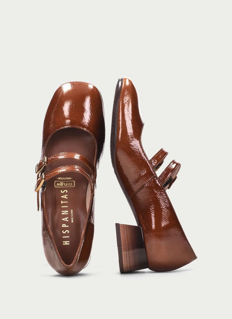 Buty Mary Jane Damskie Hispanitas Manila Ciemny Brązowe | XQS5451PJ