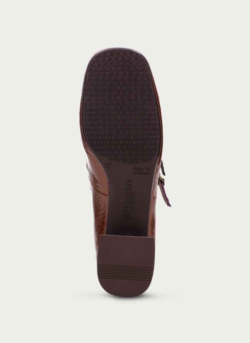 Buty Mary Jane Damskie Hispanitas Manila Ciemny Brązowe | BUD5223DU