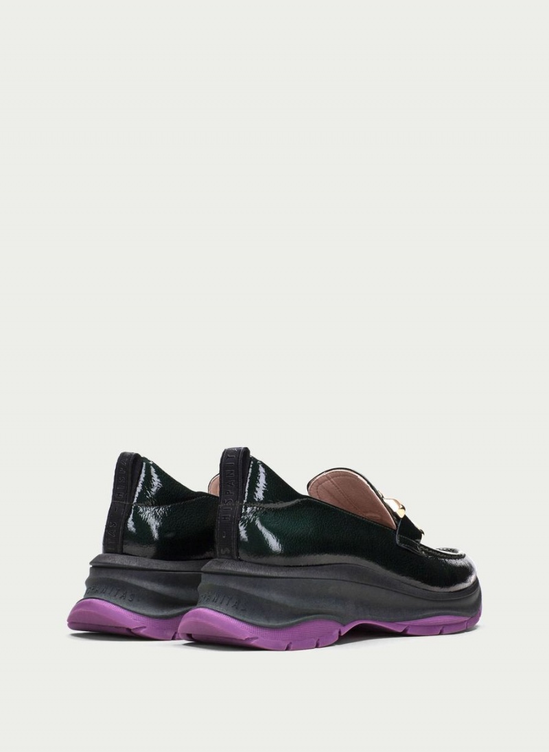 Loafersy Damskie Hispanitas Alaska Zielone | BQZ9229UN