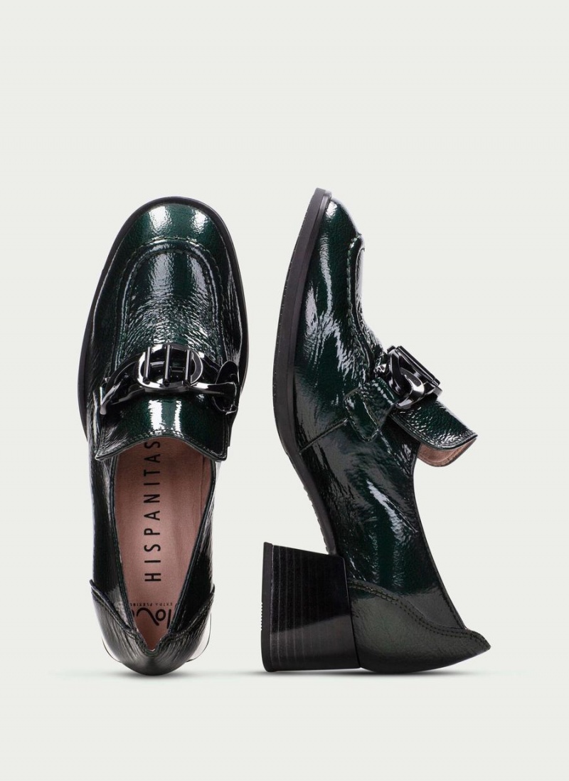 Loafersy Damskie Hispanitas Charlize Zielone | EJX6867WI