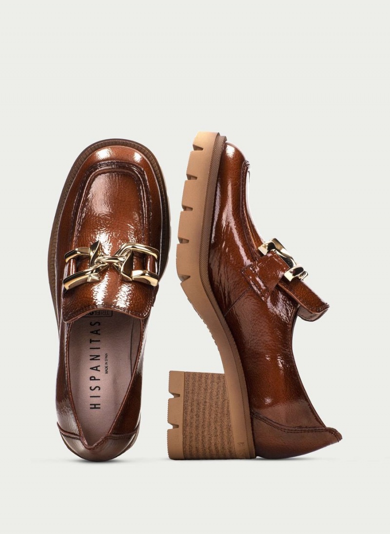 Loafersy Damskie Hispanitas Everest Ciemny Brązowe | KOB323WV