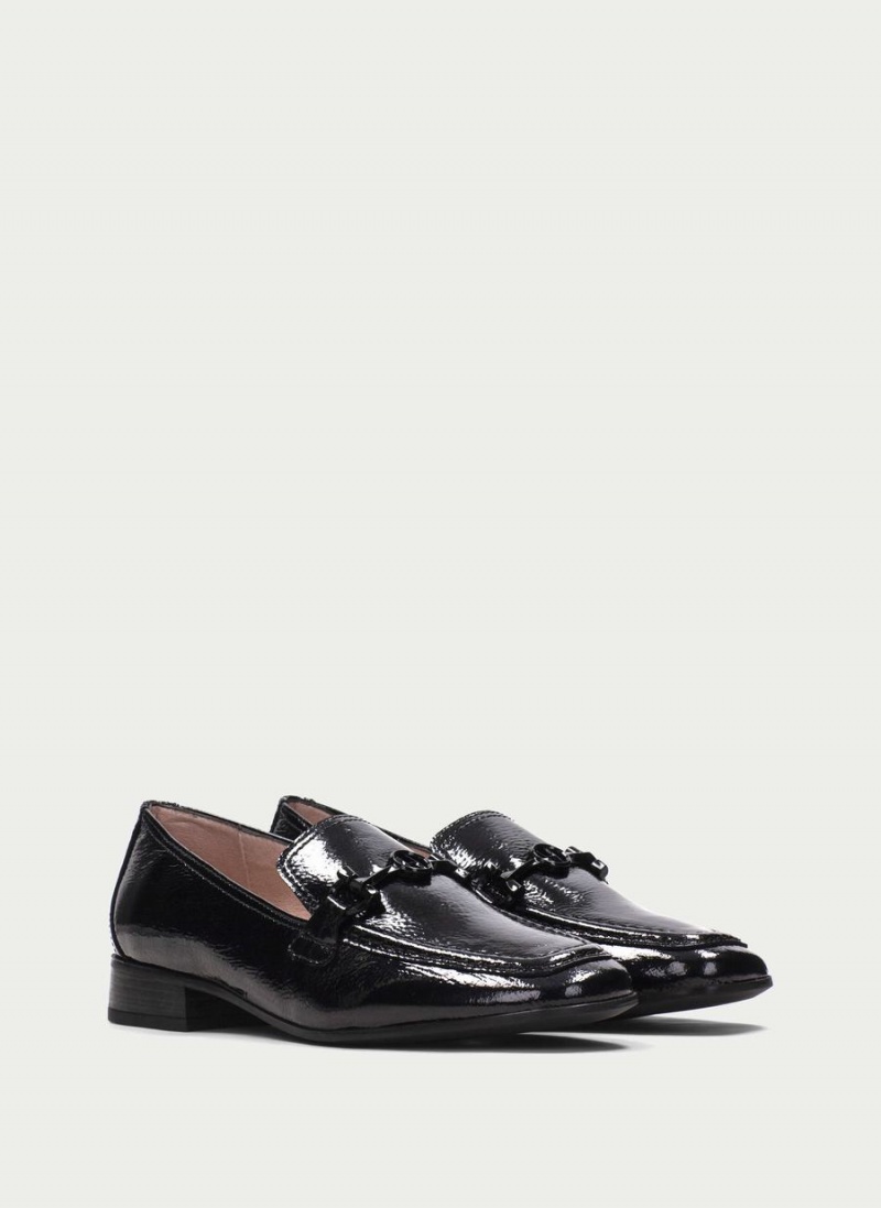 Loafersy Damskie Hispanitas Kenia Czarne | WVW2973SZ