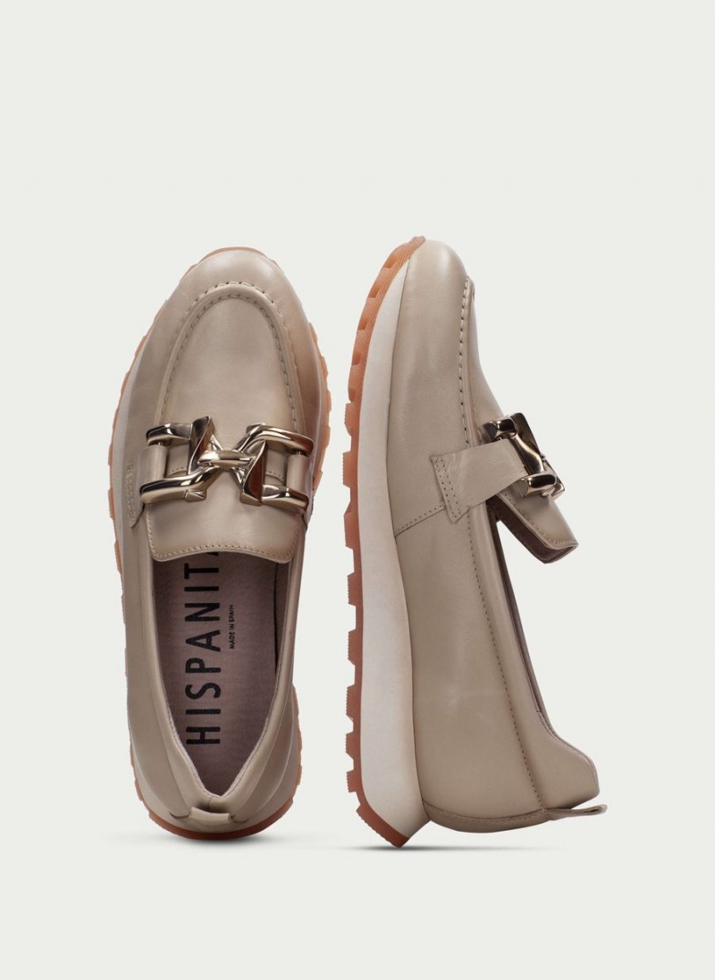 Loafersy Damskie Hispanitas Loira Białe | GEA7094EI