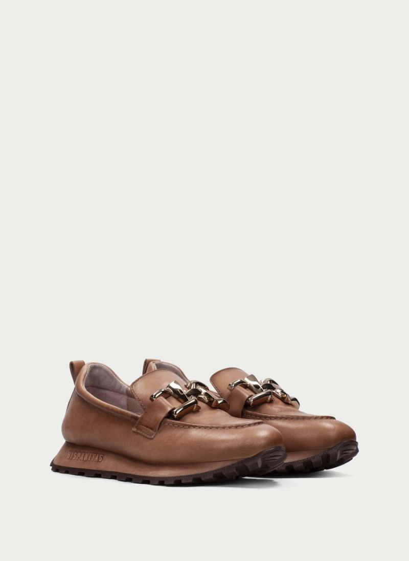 Loafersy Damskie Hispanitas Loira Morelowe | JYL1362JD