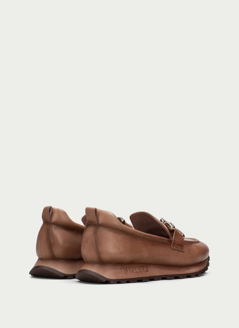 Loafersy Damskie Hispanitas Loira Morelowe | JYL1362JD