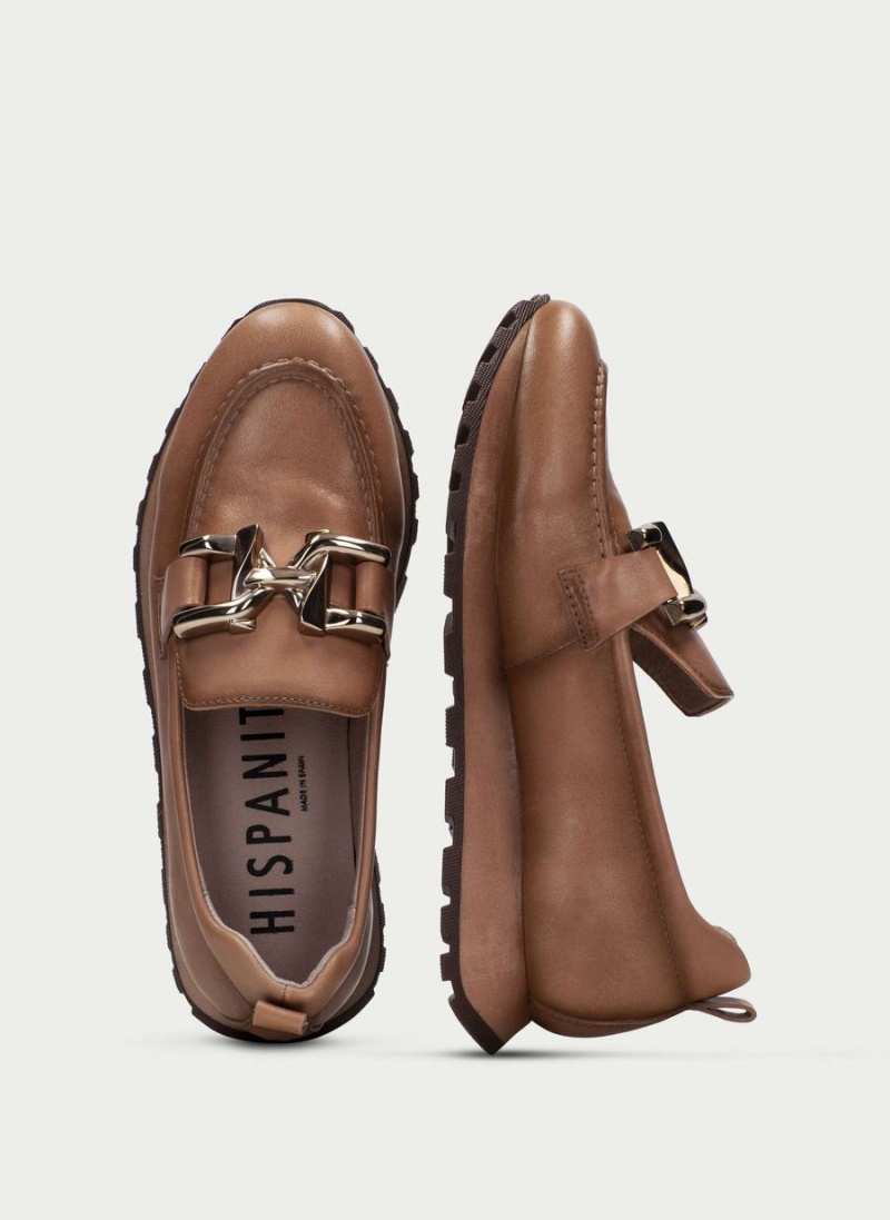 Loafersy Damskie Hispanitas Loira Morelowe | JYL1362JD