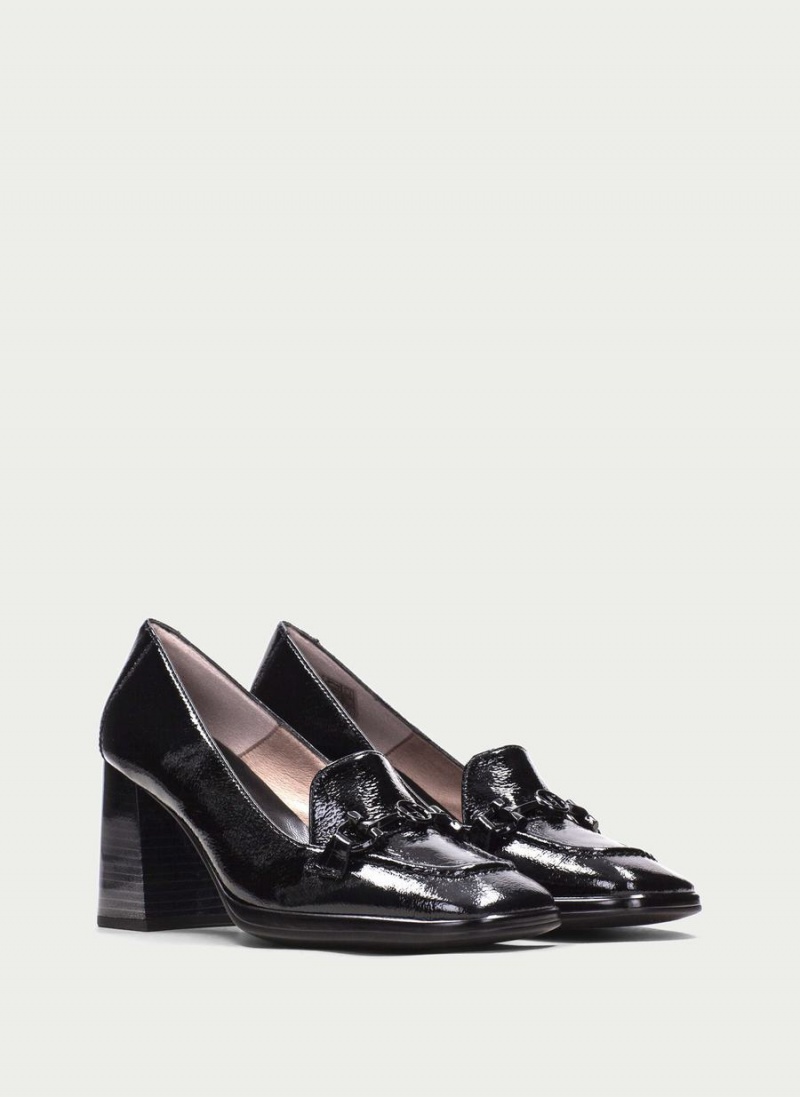 Loafersy Damskie Hispanitas Monaco Czarne | CCN5646IF
