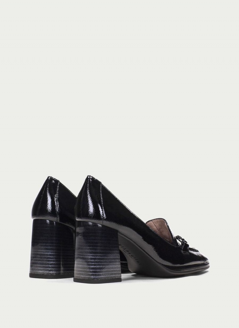 Loafersy Damskie Hispanitas Monaco Czarne | CCN5646IF