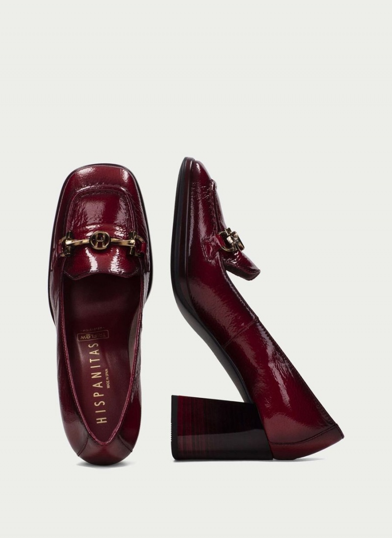Loafersy Damskie Hispanitas Monaco Czerwone | IVN904RV