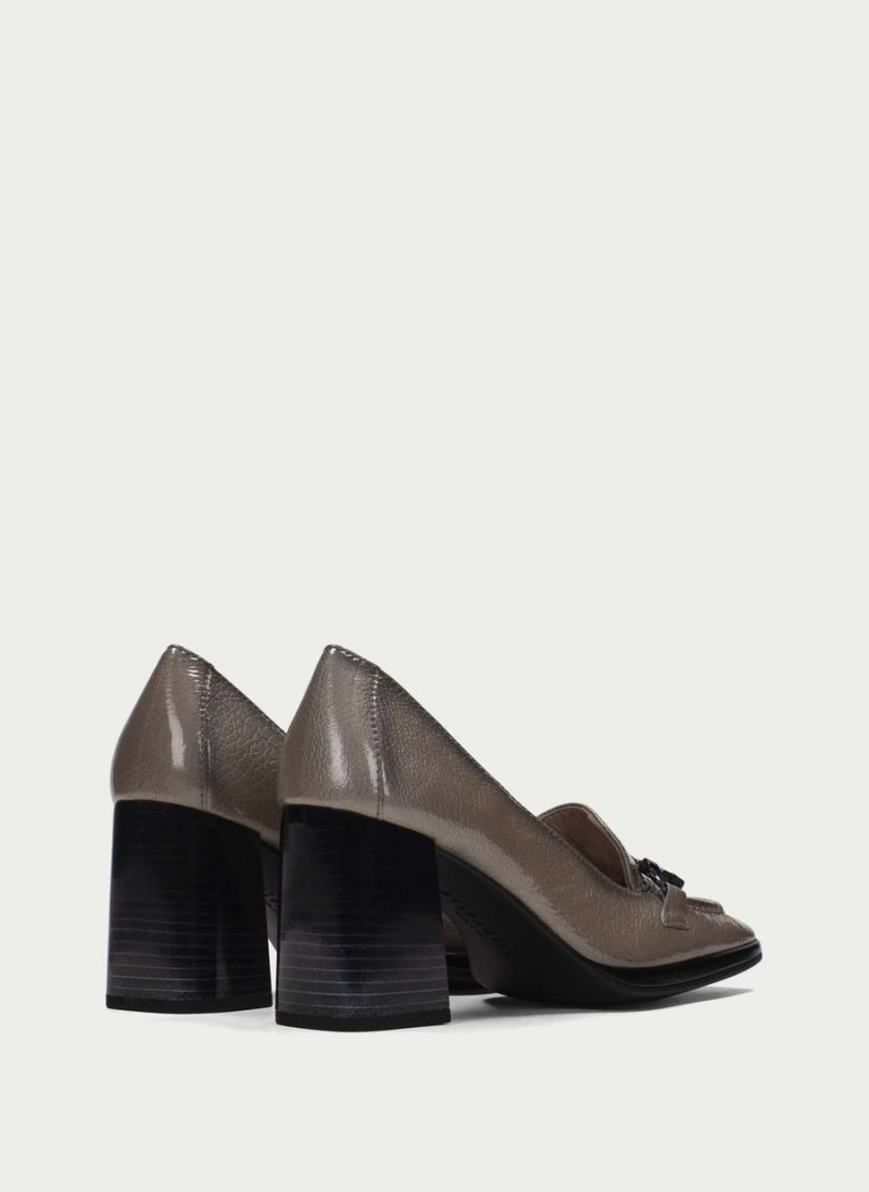 Loafersy Damskie Hispanitas Monaco Szare Brązowe | SNM8252SJ