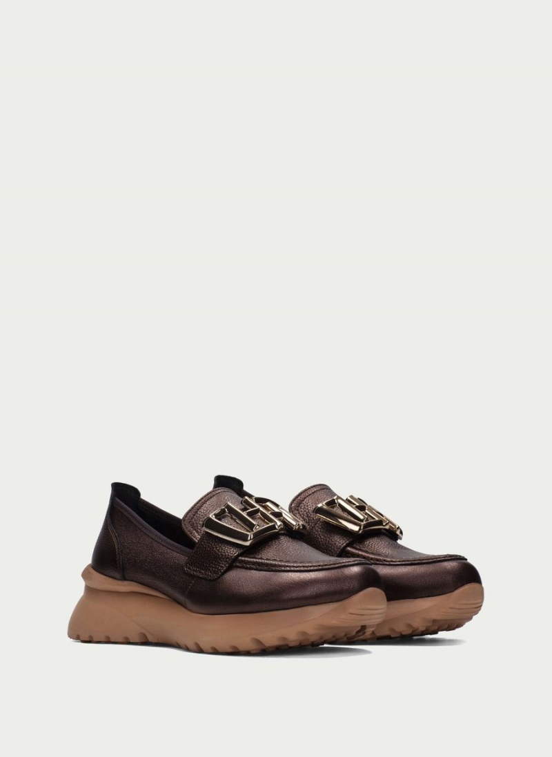Loafersy Damskie Hispanitas Polinesia Brązowe | SFO7242TA