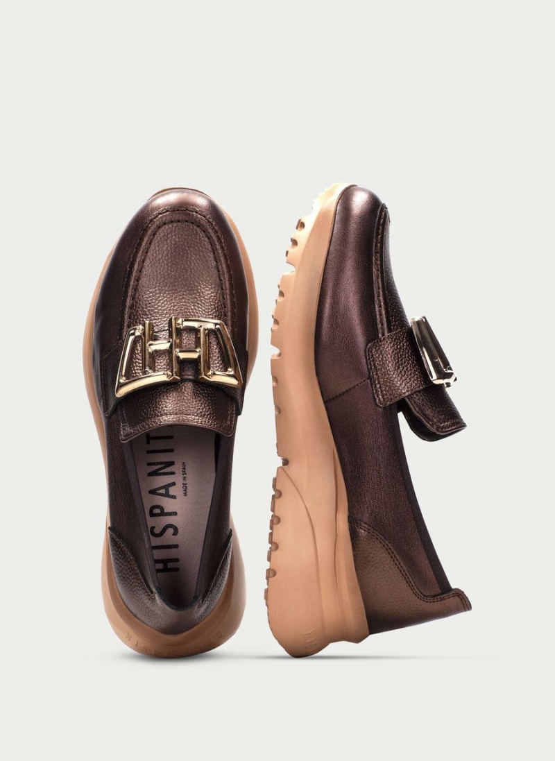 Loafersy Damskie Hispanitas Polinesia Brązowe | SFO7242TA