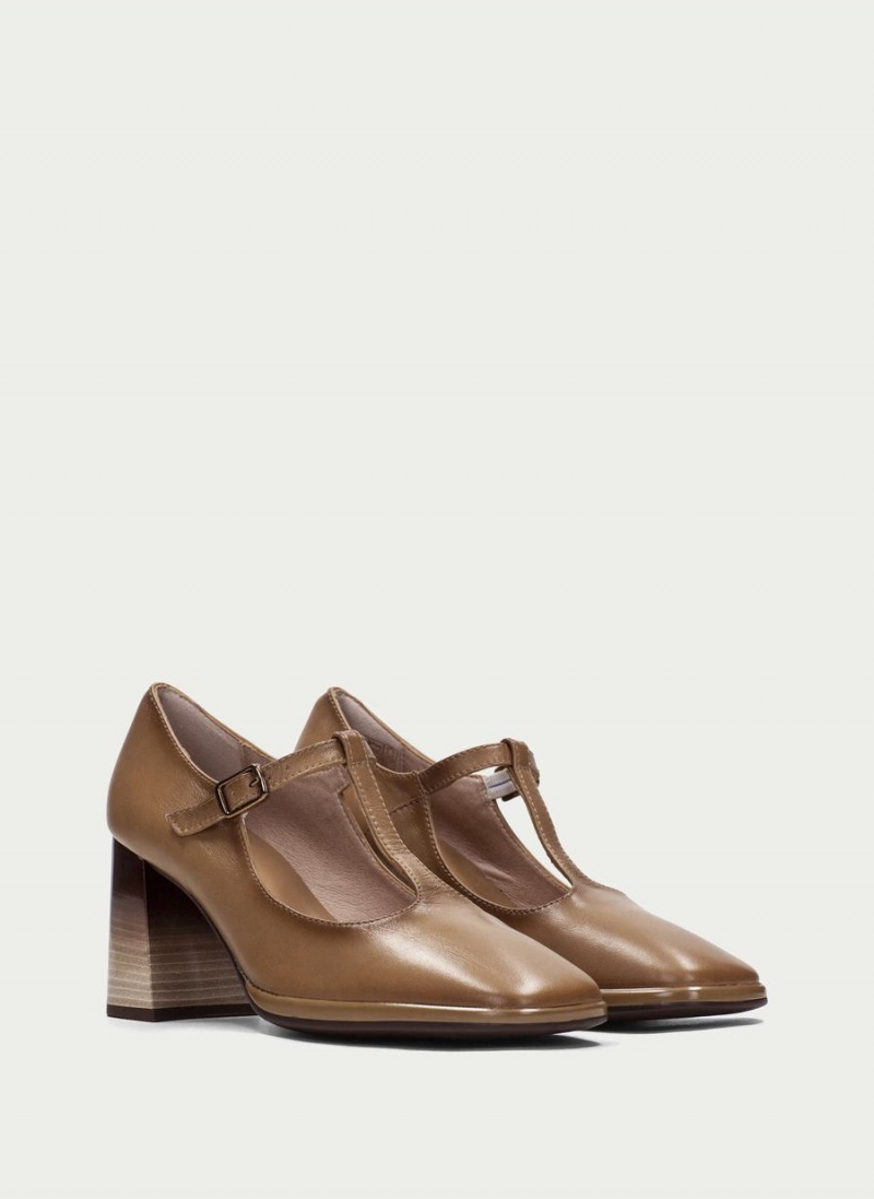 Szpilki Damskie Hispanitas Monaco T Paskiem Khaki | APE921ZP