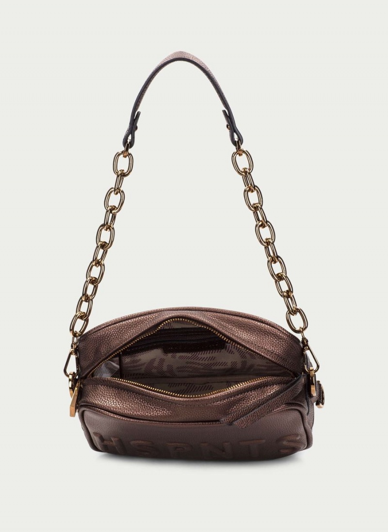 Torby Damskie Hispanitas Shoulder Brązowe | JAC6988JR