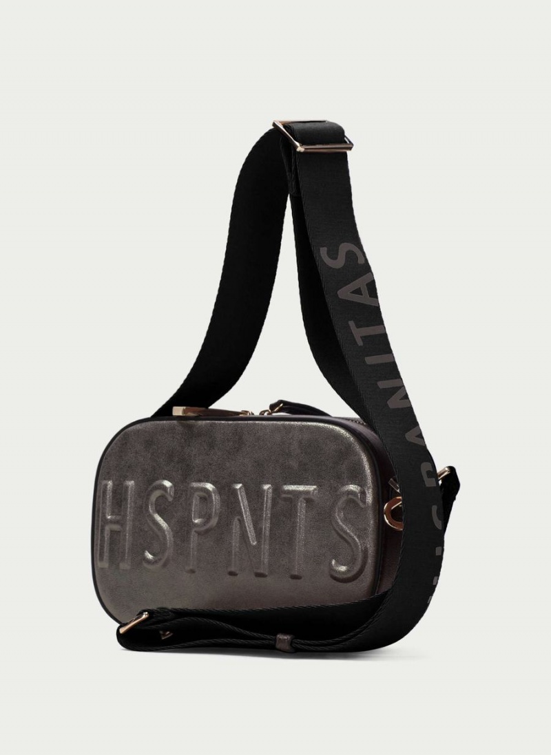 Torby Damskie Hispanitas Shoulder Brązowe Srebrne | DMK2445RP