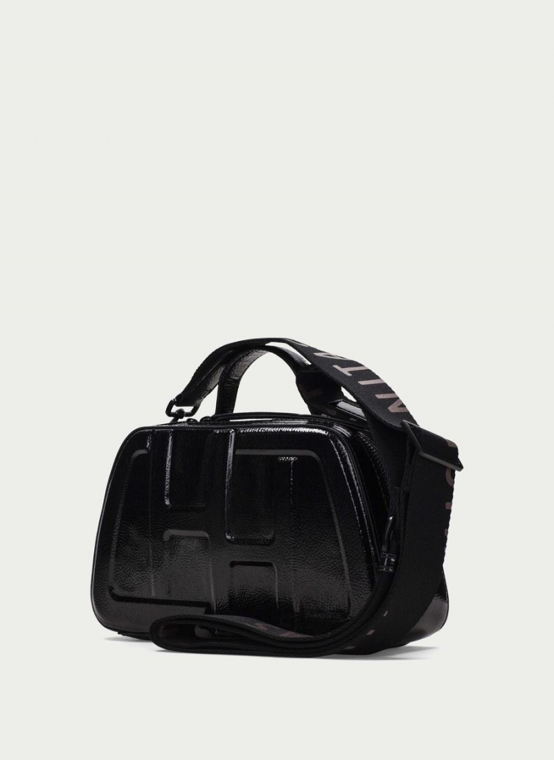 Torby Damskie Hispanitas Shoulder Czarne | JOK7349OU