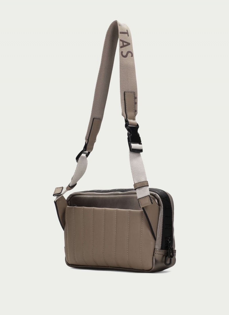 Torby Damskie Hispanitas Shoulder Czarne Szare Brązowe | FND586EI