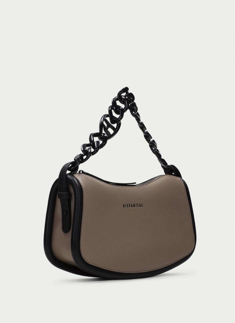 Torby Damskie Hispanitas Shoulder Szare Brązowe | CWW5882FH