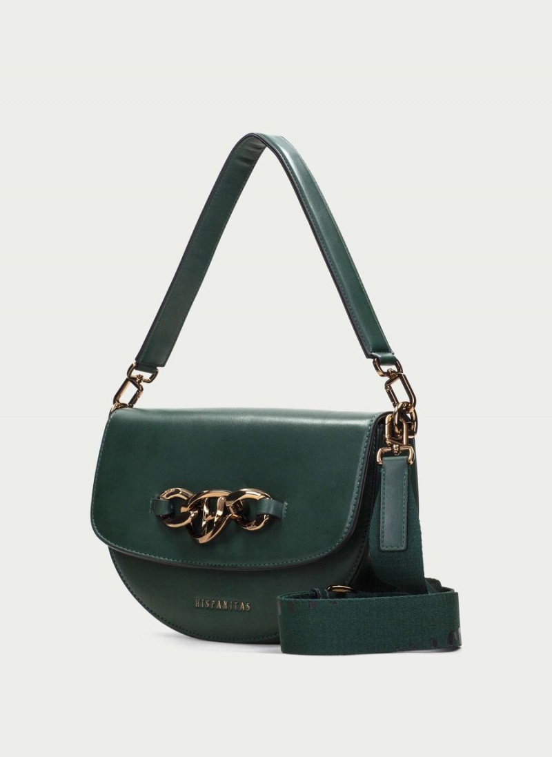 Torby Damskie Hispanitas Shoulder Zielone | BZM7444IT