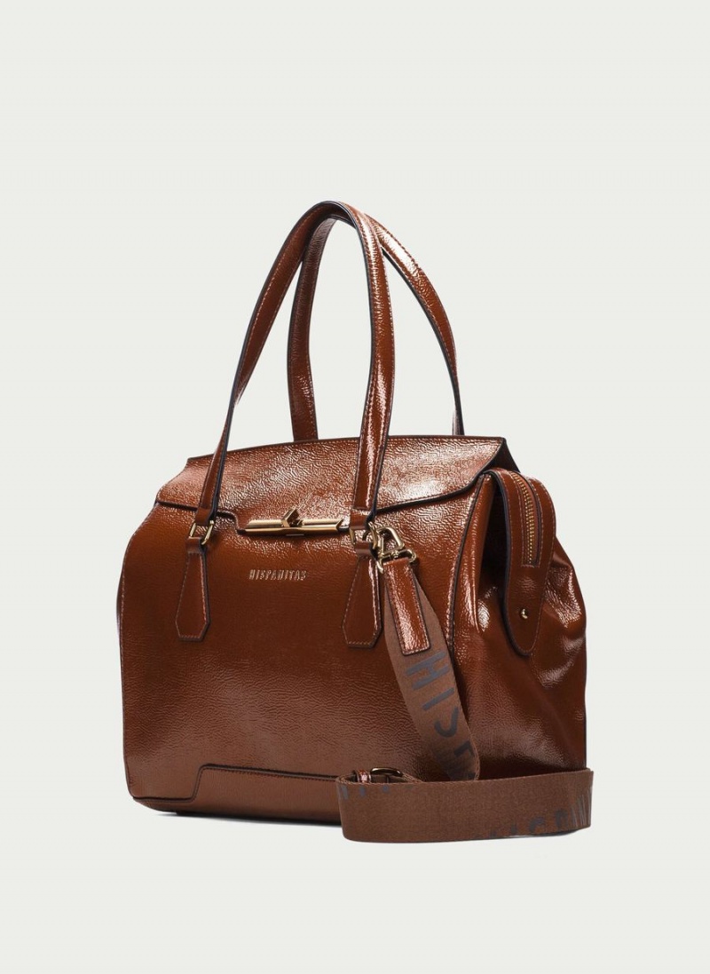 Torby Damskie Hispanitas Tote Brązowe | FIH7214SZ