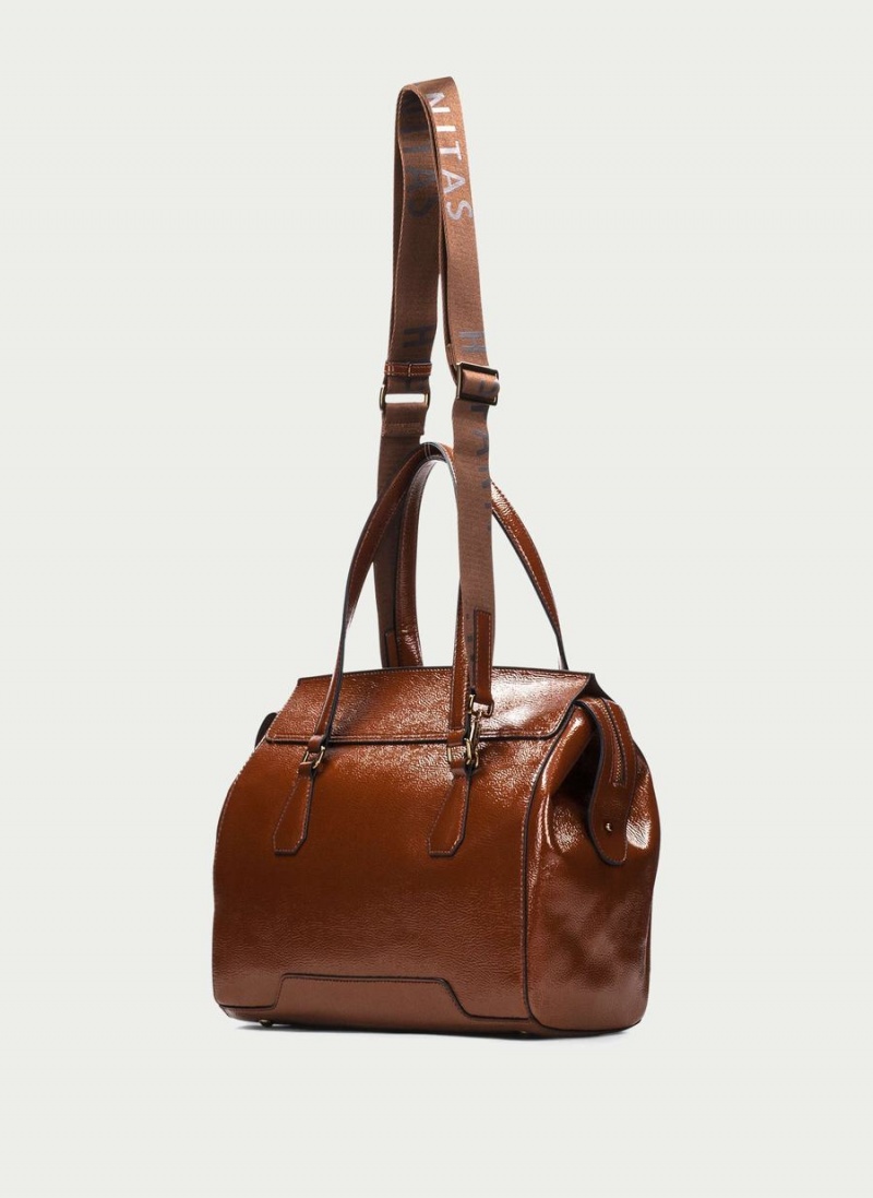 Torby Damskie Hispanitas Tote Brązowe | FIH7214SZ