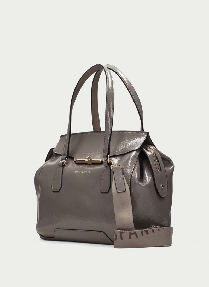 Torby Damskie Hispanitas Tote Szare Brązowe | YGZ7443OV