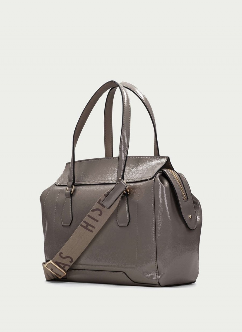 Torby Damskie Hispanitas Tote Szare Brązowe | YGZ7443OV