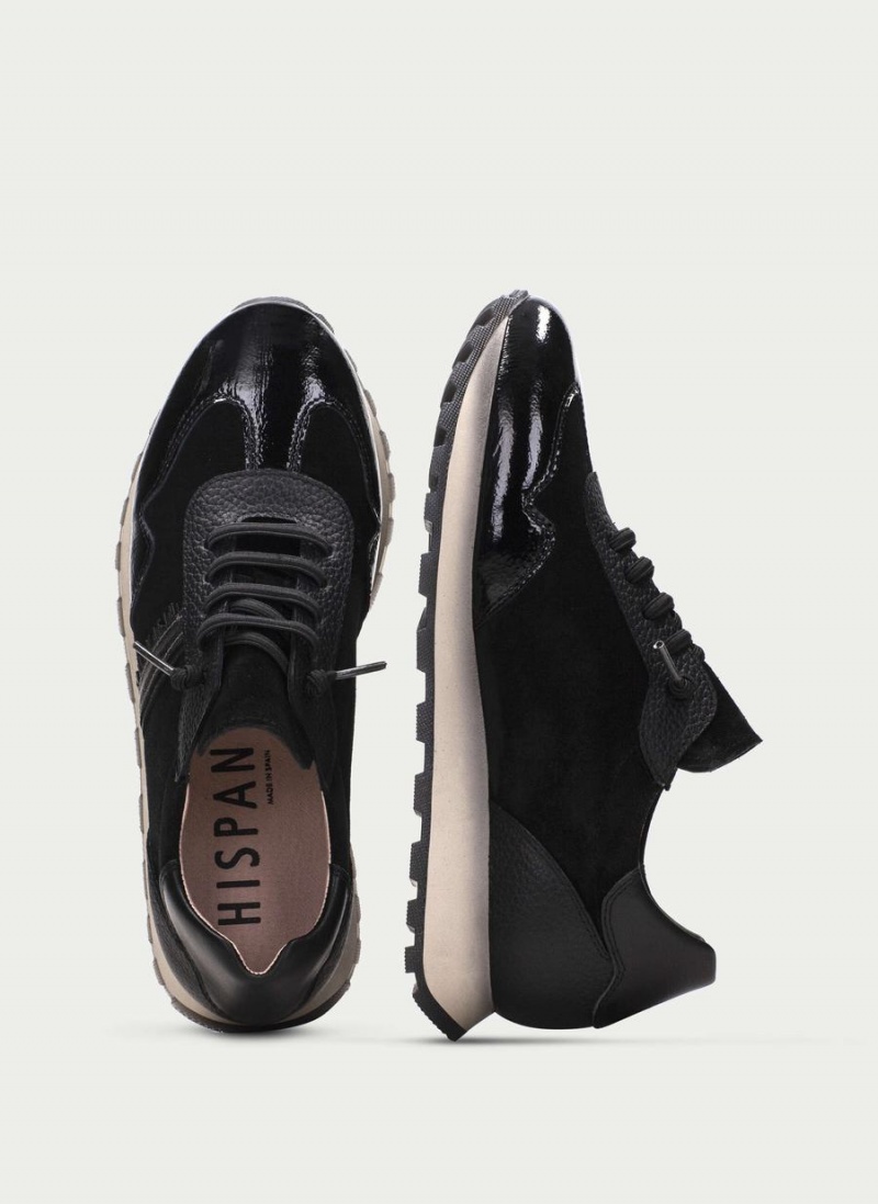 Trampki Damskie Hispanitas Loira Czarne | MPF418MH